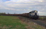 Holzzug aus As auf dem Weg nach Cheb. Gezogen von der IDS 740 860 und bei Vojtanov Obec aufgenommen am 25.04.2023
