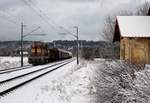 742 358-5 zu sehen am 17.01.18 mit der Übergabe von Sokolov nach Cheb bei Chotikov.