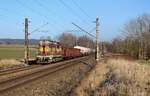 742 358-5 ist mit der Übergabe Sokolov-Cheb am 21.02.18 bei Nebanice zu sehen.