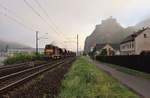 742 372-6 zusehen mit einem Schotterzug am 18.07.20 in Ústí nad Labem-Střekov.