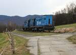 742 192-8 und 742 179-5 zu sehen am 23.02.24 bei der Einfahrt in Raspenava.