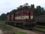 742 080-5 und 742 111-8 Bahnhof Trutnov Hlavn Ndra am 6-8-2011.