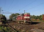 742 350-2 bei der Einfahrt in Kynperk nad Ohr am 02.10.13 