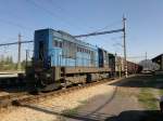 CD Cargo 742 381-7 wartet in Bahnhof Zdice am 12.10.2015