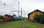 742 343-7 am 09.08.16 mit einem Bauzug in Tršnice.