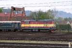 CZ-TSSC 742 536-6 am 05.Oktober 2019 im Bahnhof Chocen.