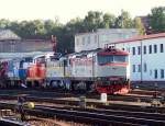 749 213-5 mit anderen Dieselloks am 23.09.2006 in Liberec