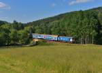 750 705 mit einem Os am 01.07.2015 bei Horice na Sumave. 