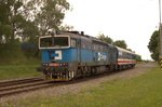 CD 750326 war am 16.06.2016 um 12.25 Uhr mit einem Messwagen im Bahnhof Mladejov na Morave zu sehen.