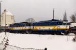 Zwei BR 754, eine davon 754 060, im Januar 1999 im Grenzbahnhof Furth im Walde. Sie hatten kurz vorher einen EC Prag - Nrnberg aus Tschechien gebracht.