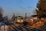 754 042-0 mit den Os 19733 nach Hostivice unterwegs beim Posten Jeneček odbočka, 14.02.2017