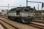 CD 754 031-3 am 25.August 2018 im Bahnhof Veseli nad Luznici.