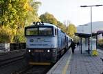 750 701 - 5  Marketa  kurz vor der Abfahrt in Jesenik.
16.10.2021 08:54 Uhr.