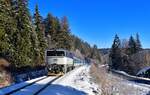 754 051 mit R 776 am 18.12.2022 bei Zelezna Ruda.