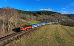 754 074 mit R 775 am 09.03.2024 bei Hojsova Stráž-Brčálník.