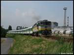 754 037-0 mit Sp 1729 von Brno in Kyjov zastavka am 18.05.2009