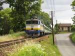 754-019 am 7.06.2009 mit dem R354 in Domazlice Mesto