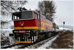 754 049 mit dem Os4845; Kralice nad Oslavou, 2.2.2011