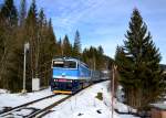 754 015 mit Sp 1962 am 29.12.2012 bei elezn Ruda-Albětn.