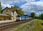 754 026 mit Os 38561 am 20.05.2013 bei der Einfahrt in Spicak.