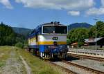 754 024 bei einer Rangierfahrt am 01.07.2013 in Bayerisch Eisenstein.