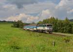 754 022 mit einem Os nach Budweis am 08.09.2014 bei Horice.