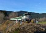 754 074 mit einem Os nach Bayerisch Eisenstein am 09.11.2014 bei Spicak.