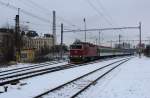 754 066-9 Rangiert am 30.12.14 in Plzeň hlavní nádraží.