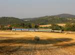 Die 754 045 mit einem Os nach Nové Údolí am 07.08.2015 unterwegs bei Plešovice.