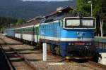 Taucherbrille 754 041-2 wartet in Bayrisch Eisenstein auf die Abfahrt nach Prag.