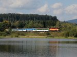 Die 754 044 mit einem Os nach České Budějovice am 27.09.2016 unterwegs bei Hůrka.