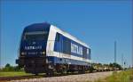 METRANS 761 002 zieht lehren Containerzug durch Šikole Richtung Koper Hafen. /20.5.2014