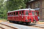 CSD M131.1454 am 20.Juli 2019 nach der Ankunft als Os 10984 von Kromeriz im Bahnhof Tovacov.