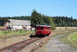 Am 24.08.24 übernahm M 131 1515 die planmäßigen Züge zwischen Aš město und Aš sowie nach Hranice v Čechách. Hier ist M 131 1515 als OS 17221 bei Krásná zu sehen.