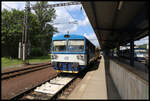 In Kralupy nad Vltavou steht am 5.6.2024 um 11.06 Uhr in Form der Brotbüchse 809249-6 mein Zug nach Neratovice bereit.