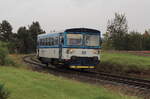 OS von Vranany nach Straskov mit Brotbüchse bei Regenwetter am 19.09.2025 in der Einfahrt Straskov. 