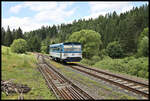 CD VT 810559-5 erreicht hier am 29.06.2021 um 13.52 Uhr planmäßig als Zug 16743 von Becov nad Teplou nach Zlutice den Bahnhof Otrocin.