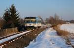 810 641-1 mit dem Os 17220 von Aš nach Hranice v Čechách zu sehen am 21.02.18 in Aš předm.