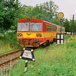 Am 28. Juli 1993 in Tschechien begegnete uns zwischen Pilsen und Klatovy der VT 810 345 der CD.
