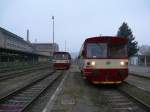 Nebenbahntreffen von CD-810 541 + CD-810 325 in Velke Opatovice.