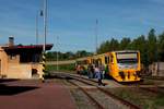 regionova 914/814 011 am 21.05.2014 in Obrataň (KBS 224) als Os18409 (Tábor - Horní Cerekev)