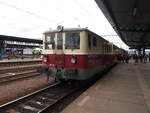 M262 043 (BR831) Baujahre 1949)in HBf. Kralupy nad Vltavou. Tag der Eisenbahn am 27.04.2019.