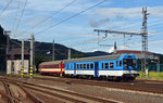 843 004 erreicht als R 1164 am 14.06.16 Decin. Der Zug war unterwegs von Liberec nach Lovosice. 