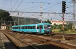 Am 6.9.2021 pendelte der Arriva VT 845312-8 zwischen Decin Vychod und Decin Hlavni Nadrazi.