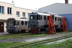 JHMD M 27.003 und 001 am 05.August 2018 im Depot Jindrichuv Hradec.