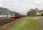 121 077-2 und 121 084-8 (IDS) waren am 20.03.23 mit einem Kohlenzug in Ústí nad Labem Střekov zu sehen.