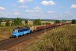 122 011 (CZ-CDC 91 54 7 122 011-0) mit Güterzug bei Dobrikov am 09.09.2016