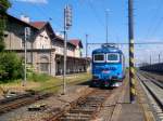 CD Cargo 122 O35-9 im Bahnhof Březno u Chomutova am 1. 6. 2014.