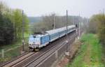 150 226 mit R704  Dřevnice  von Luhačovice nach Praha hl.n. am 29.04.2013 bei Kolín