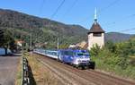 151 006 (E499 2006) mit dem R 607 zu sehen am 21. 09.19 in Vanov.